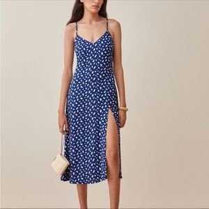 Reformation Blue Crimini MIDI Dress